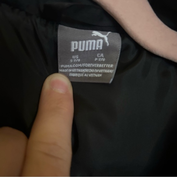 Puma Puffer Vest Girls Size S 7/8 Full Zip Winter Layering Y2K School - Picture 4 of 7